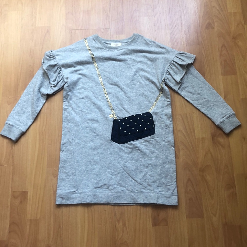 Kate Spade girls size 10 Grey Heather Sweatshirt dress